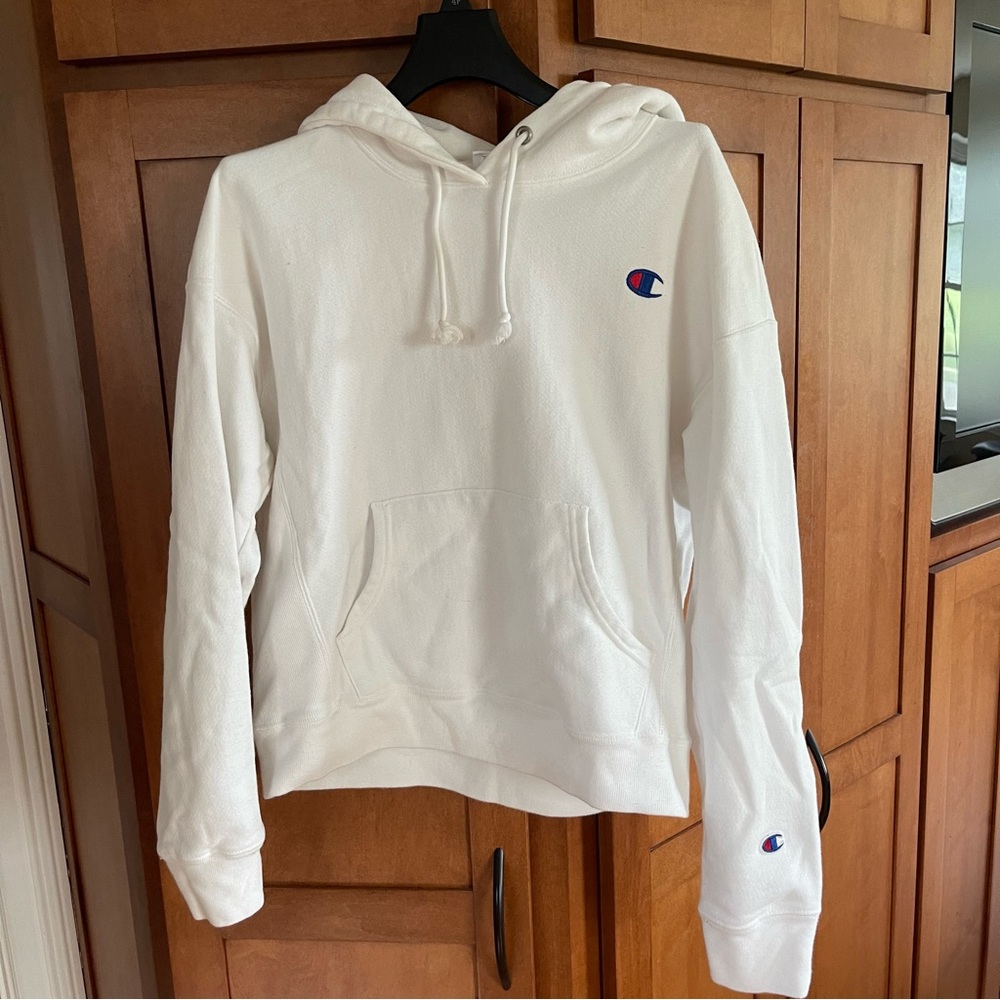 Champion Reverse Weave White Sweatshirt
